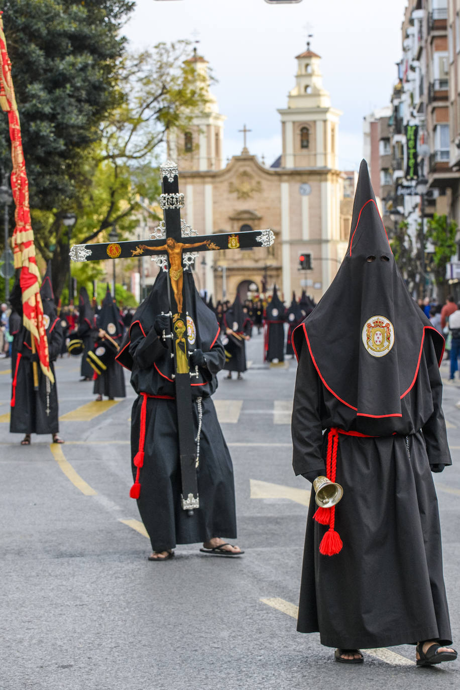 Las imágenes de la procesión de la Sangre del Jueves Santo en Murcia