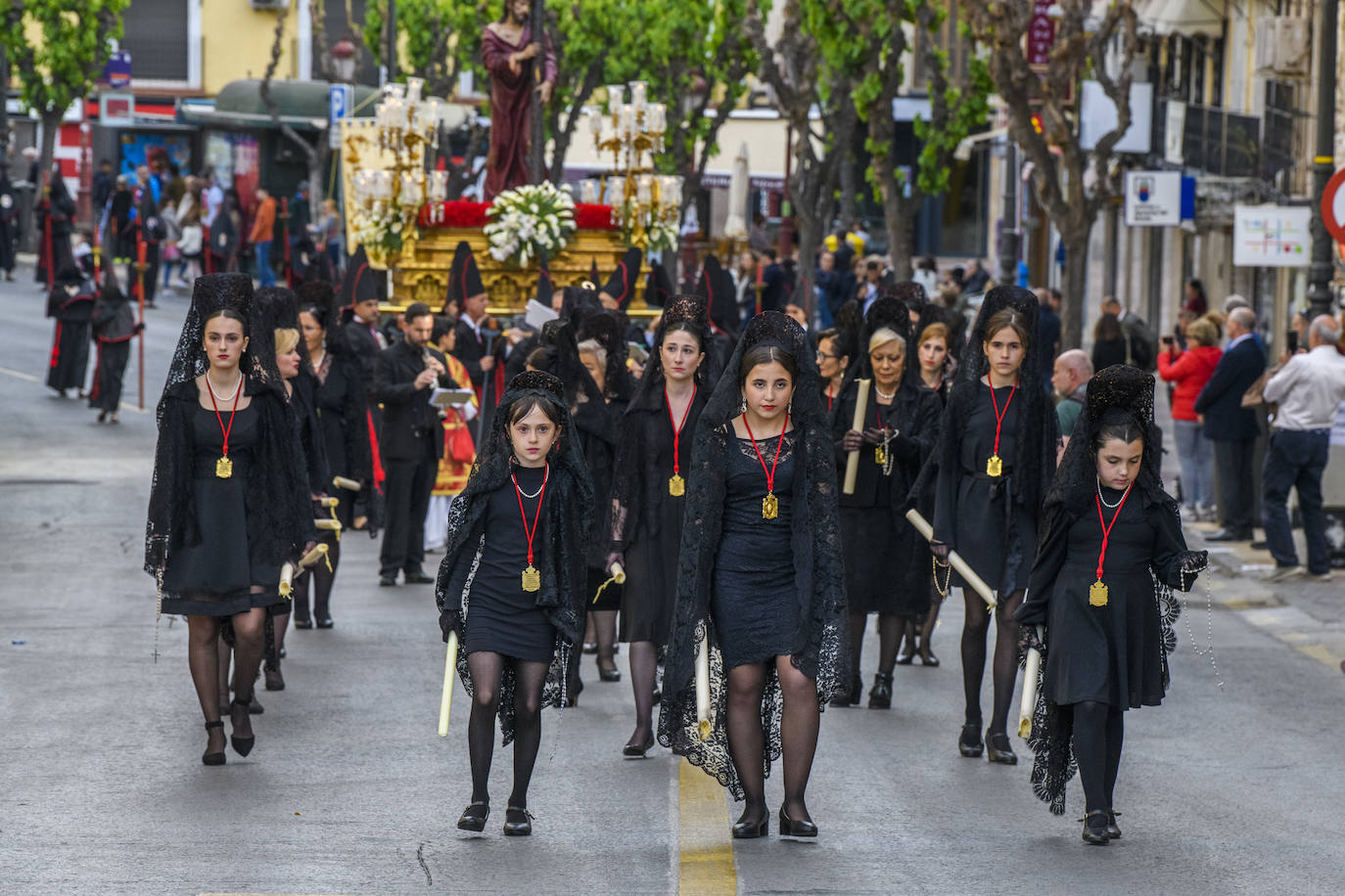 Las imágenes de la procesión de la Sangre del Jueves Santo en Murcia