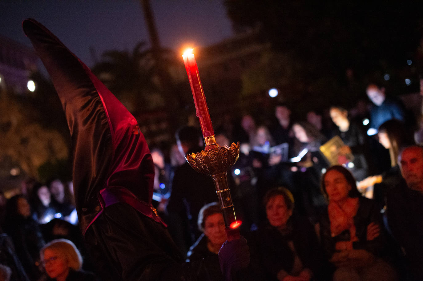 Las imágenes de la procesión del Silencio el Jueves Santo en Murcia