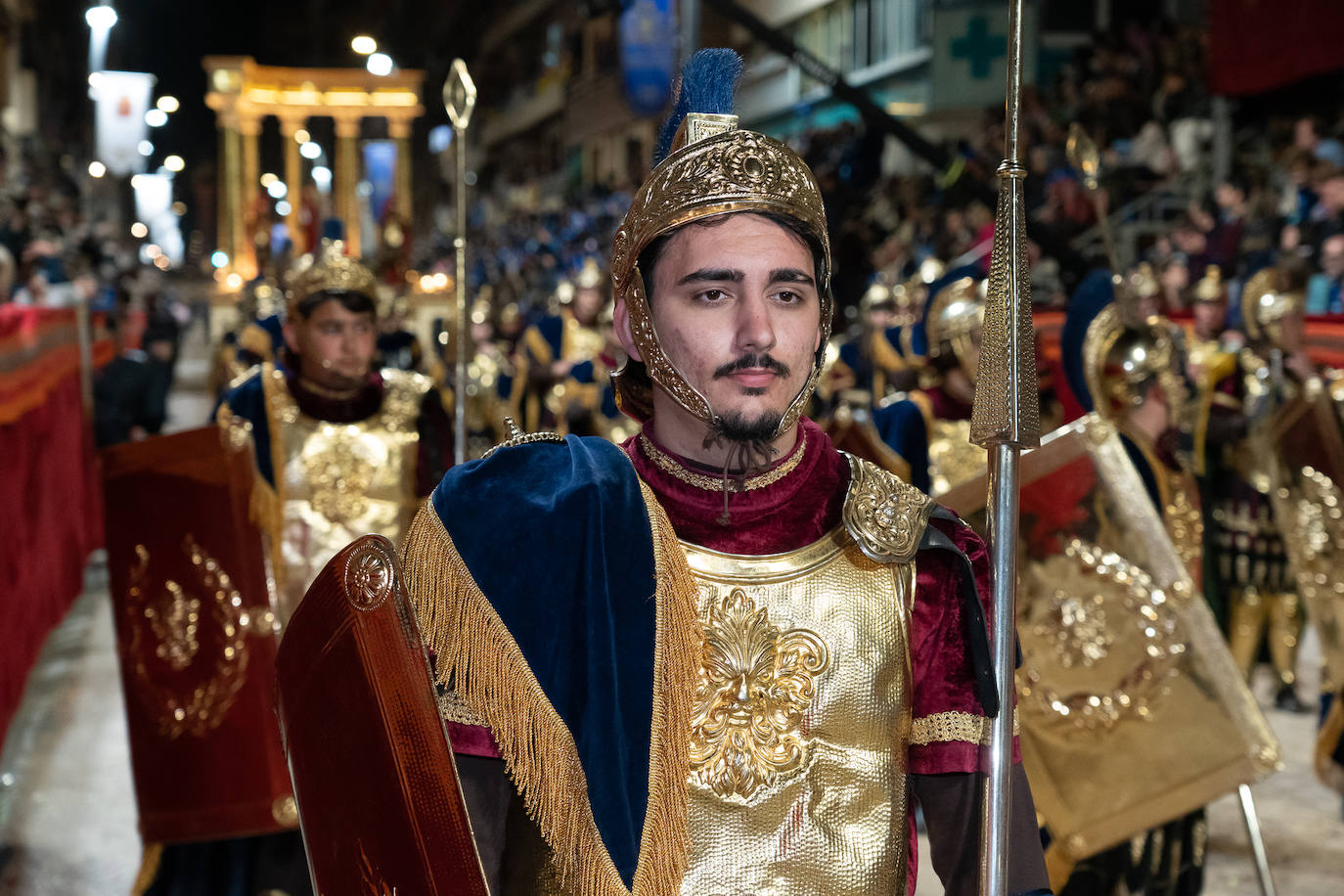 Imágenes del Paso Azul de Lorca en el Viernes Santo