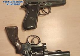 Las armas intervenidas.