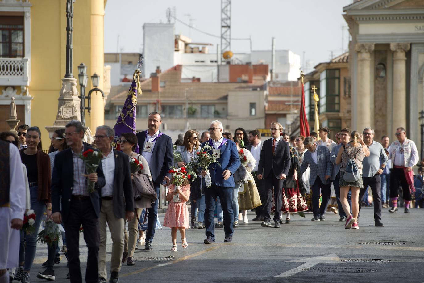 Las imágenes de la ofrenda floral a la Virgen de la Fuensanta