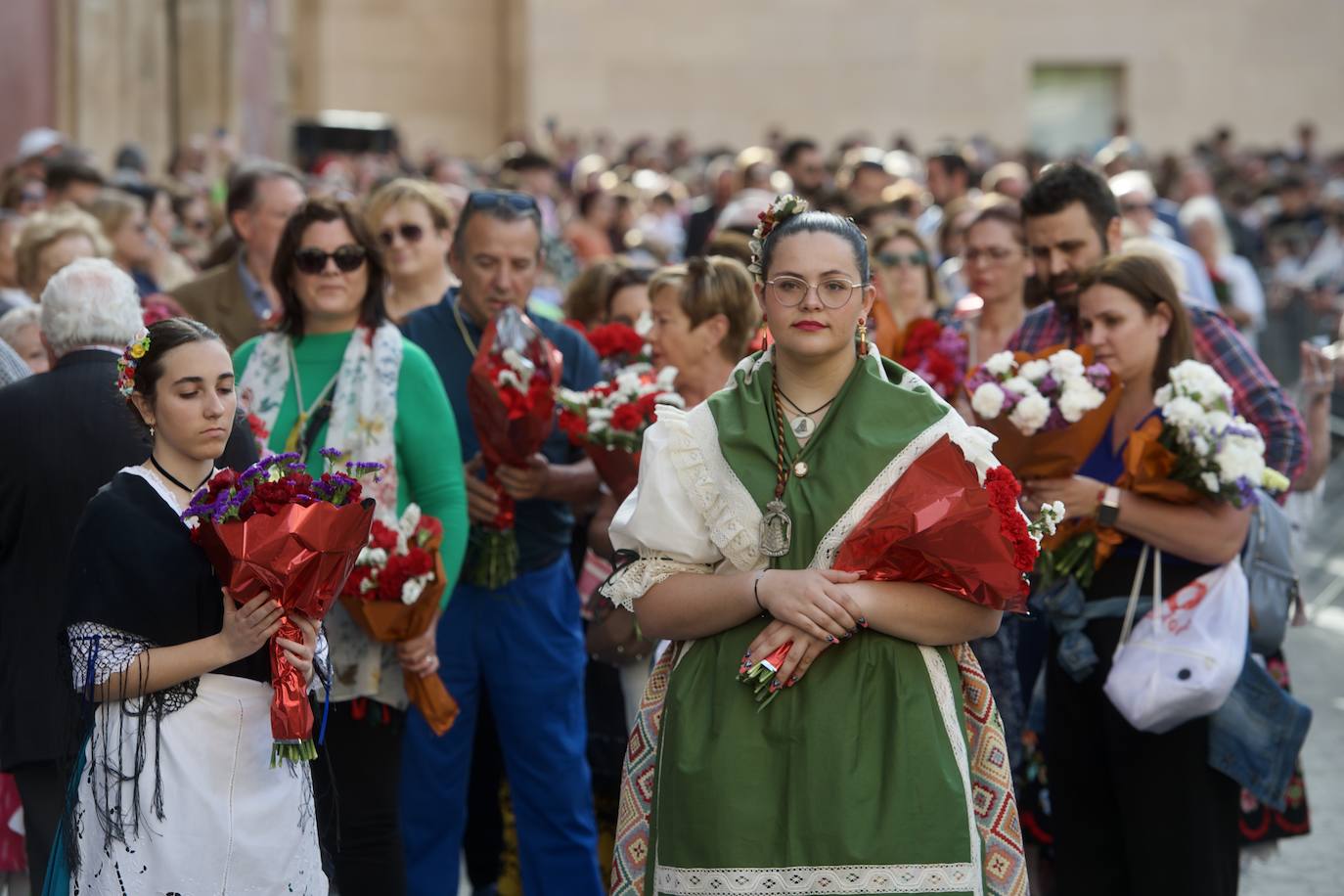 Las imágenes de la ofrenda floral a la Virgen de la Fuensanta
