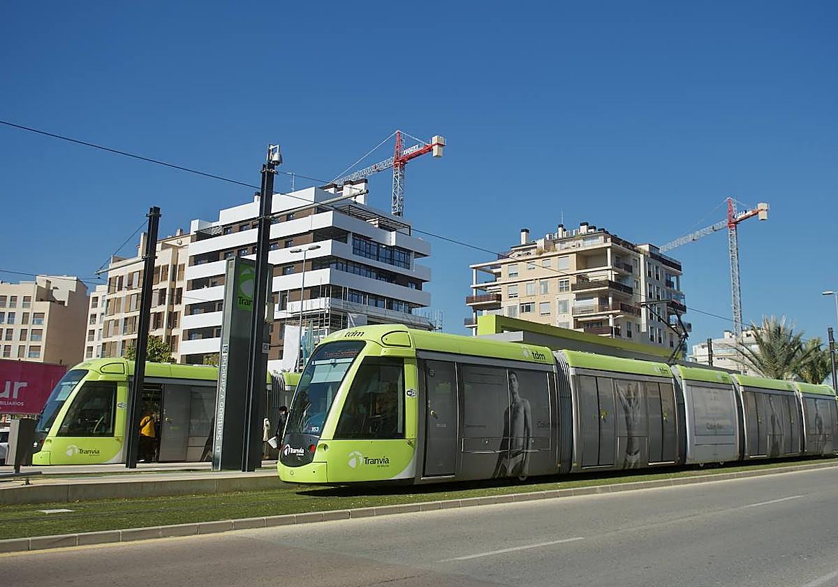 Tranvía de Murcia, en una imagen de archivo.