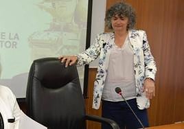 Beatriz Miguel, en la sede de la patronal COEC de Cartagena, hoy.