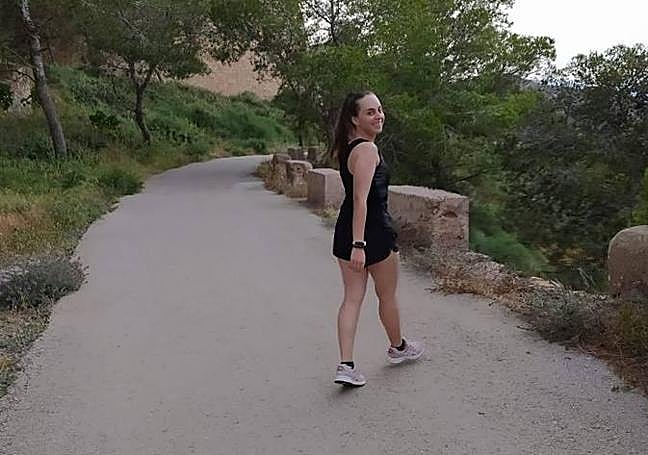 La estudiante, durante una delas caminatas por Galeras.
