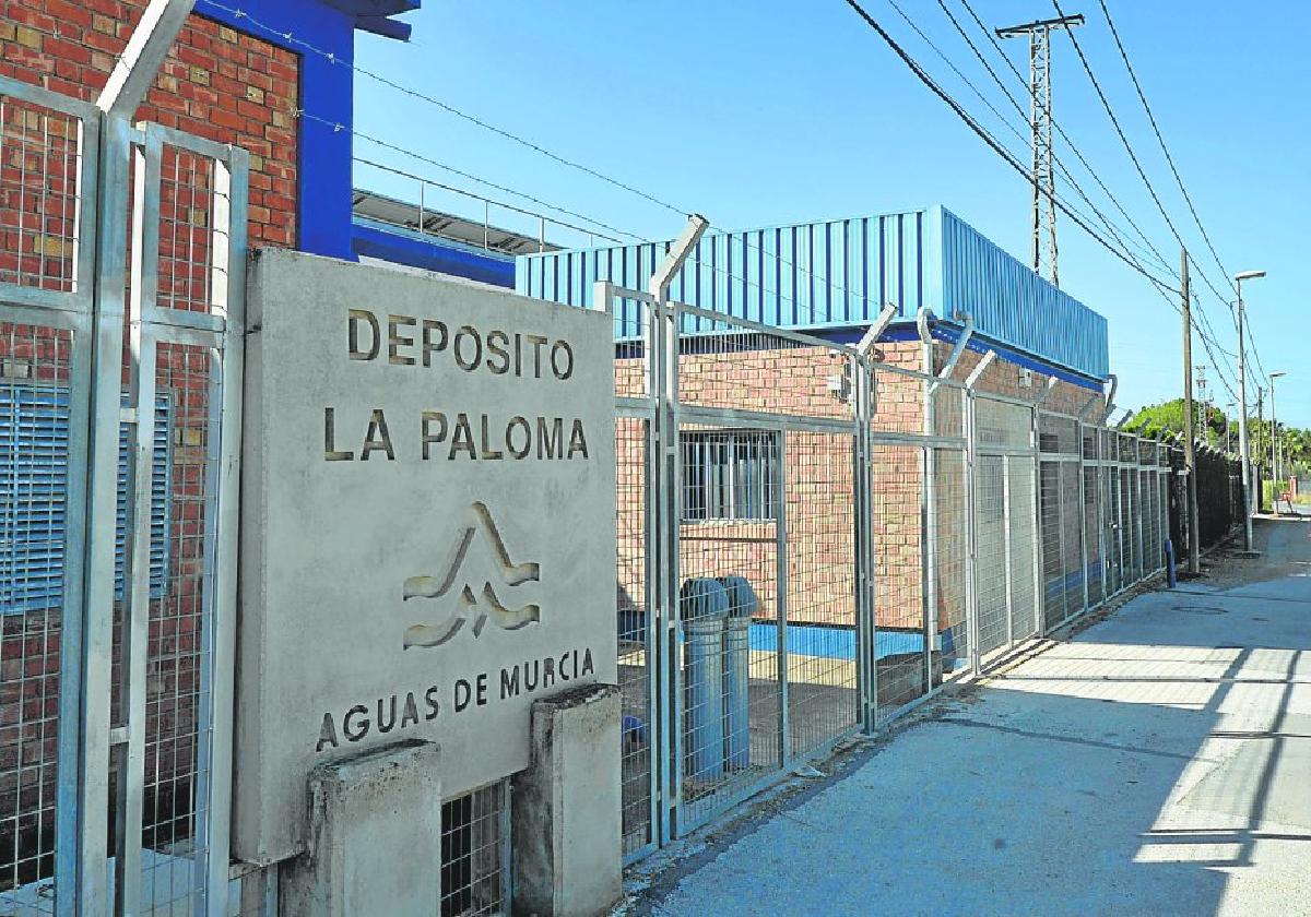 Las instalaciones del depósito de agua potable La Paloma, de Emuasa, están ubicadas en la pedanía murciana de El Palmar.