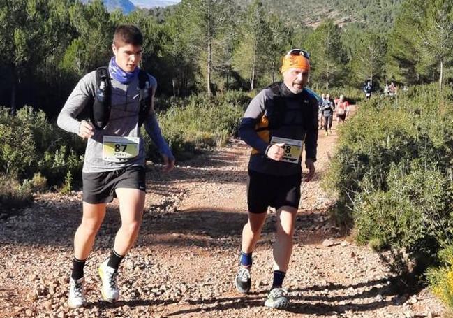Ambos, en el trail de Moixent.