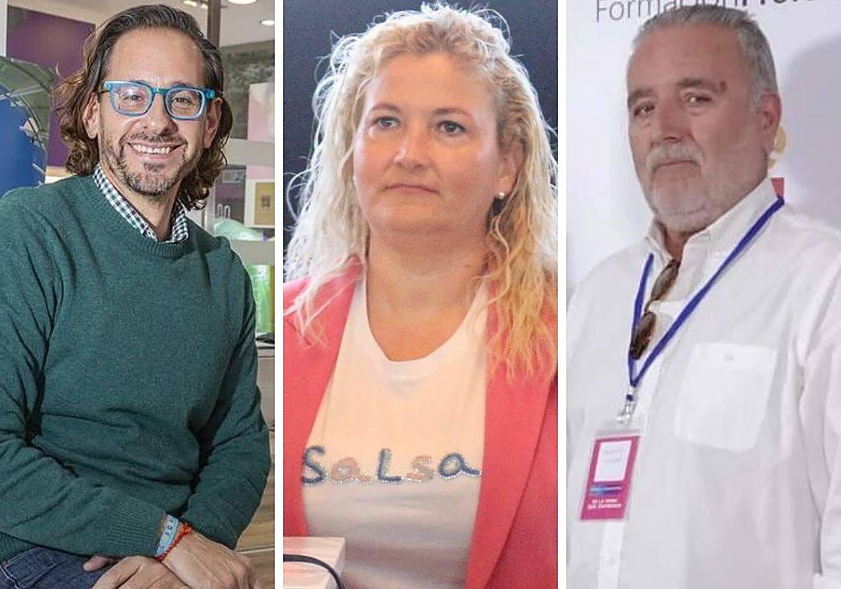 Eduardo Pignatelli, Laura Angosto y Jerónimo Navarro.