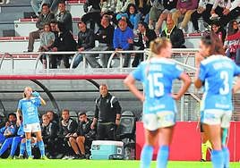 La jugadora gallega del Alhama, una de las que #ha denunciado a Randri, en el partido ante el Barça.