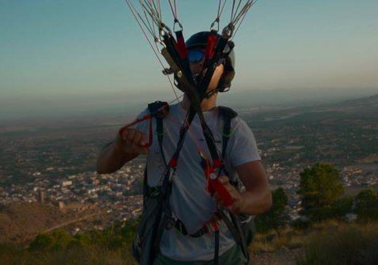 Paragliding flight.