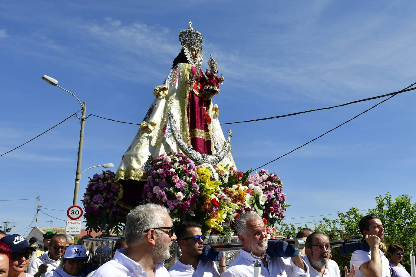 La subida de la Virgen de la Fuensanta a su santuario, en imágenes