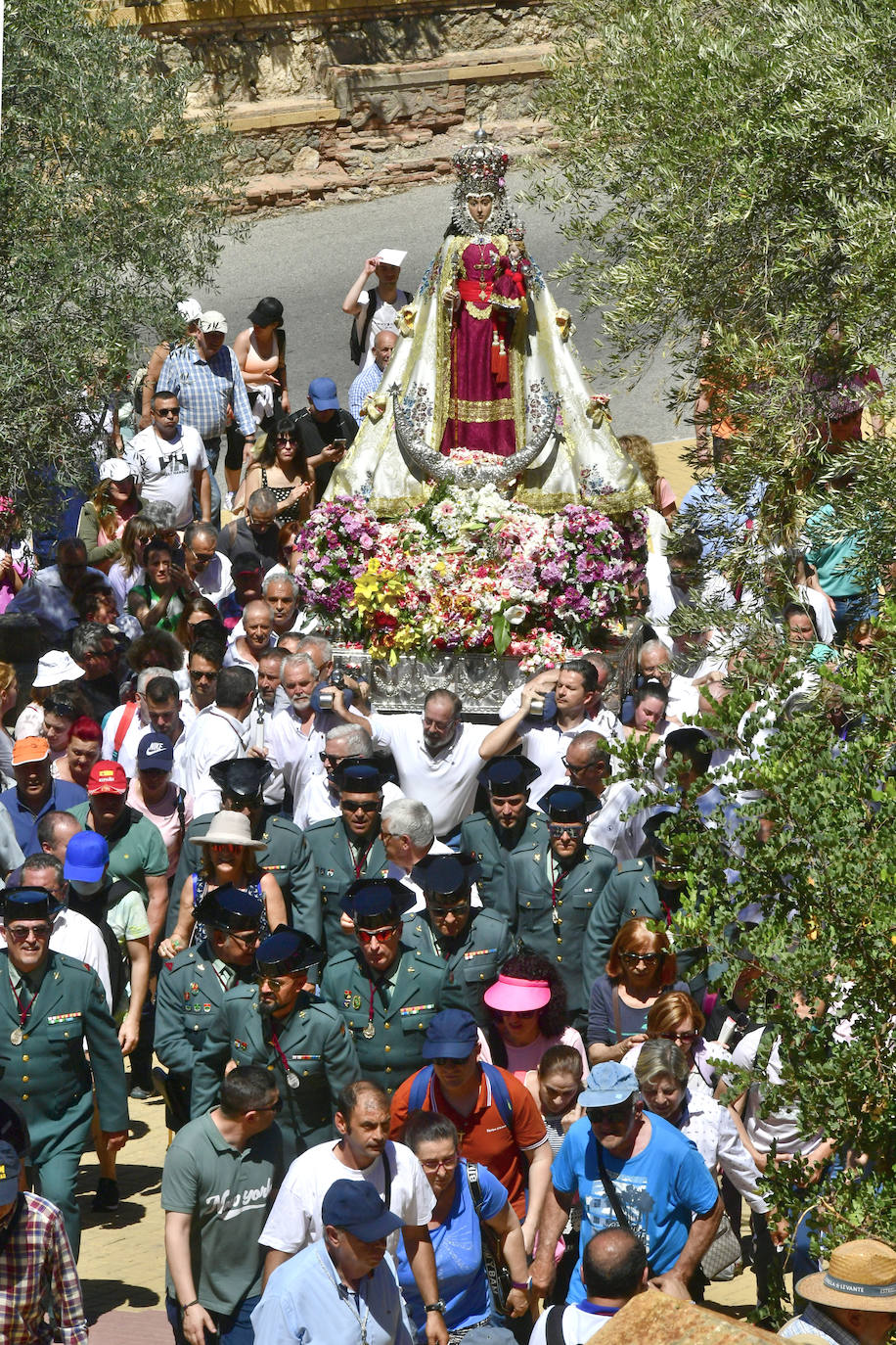 La subida de la Virgen de la Fuensanta a su santuario, en imágenes