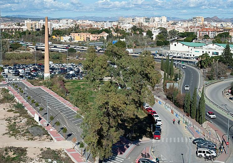 Imagen a vista de pájaro de una amplia zona del futuro Parque Metropolitano Oeste de Barriomar.