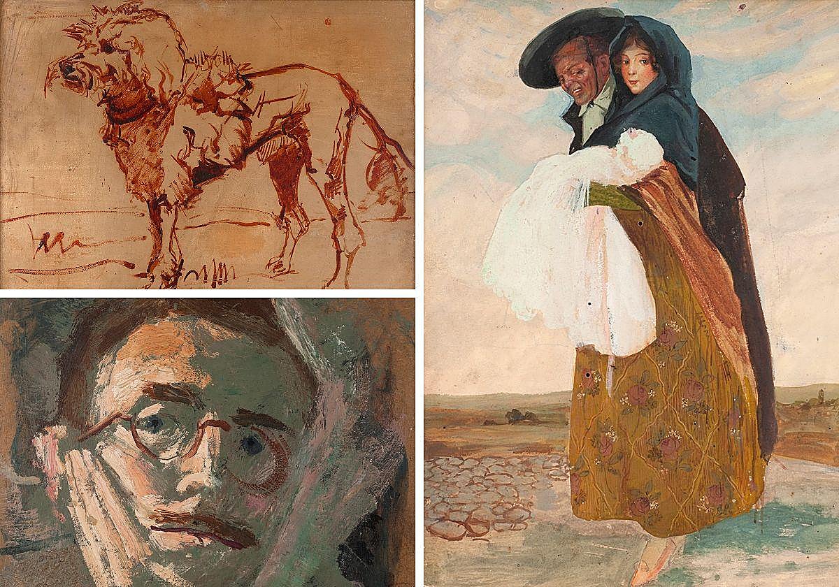 'Perro', de Edouard Manet. Autorretrato de Mariano Ballester. 'El bautizo', de Inocencio Medina Vera.