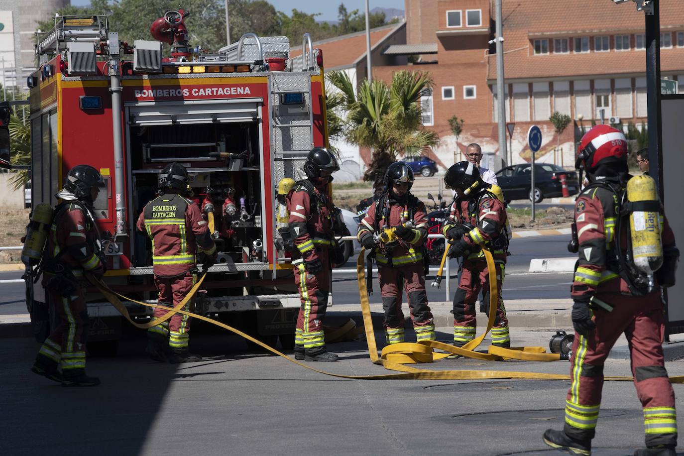 Simulacro de un accidente en Cartagena