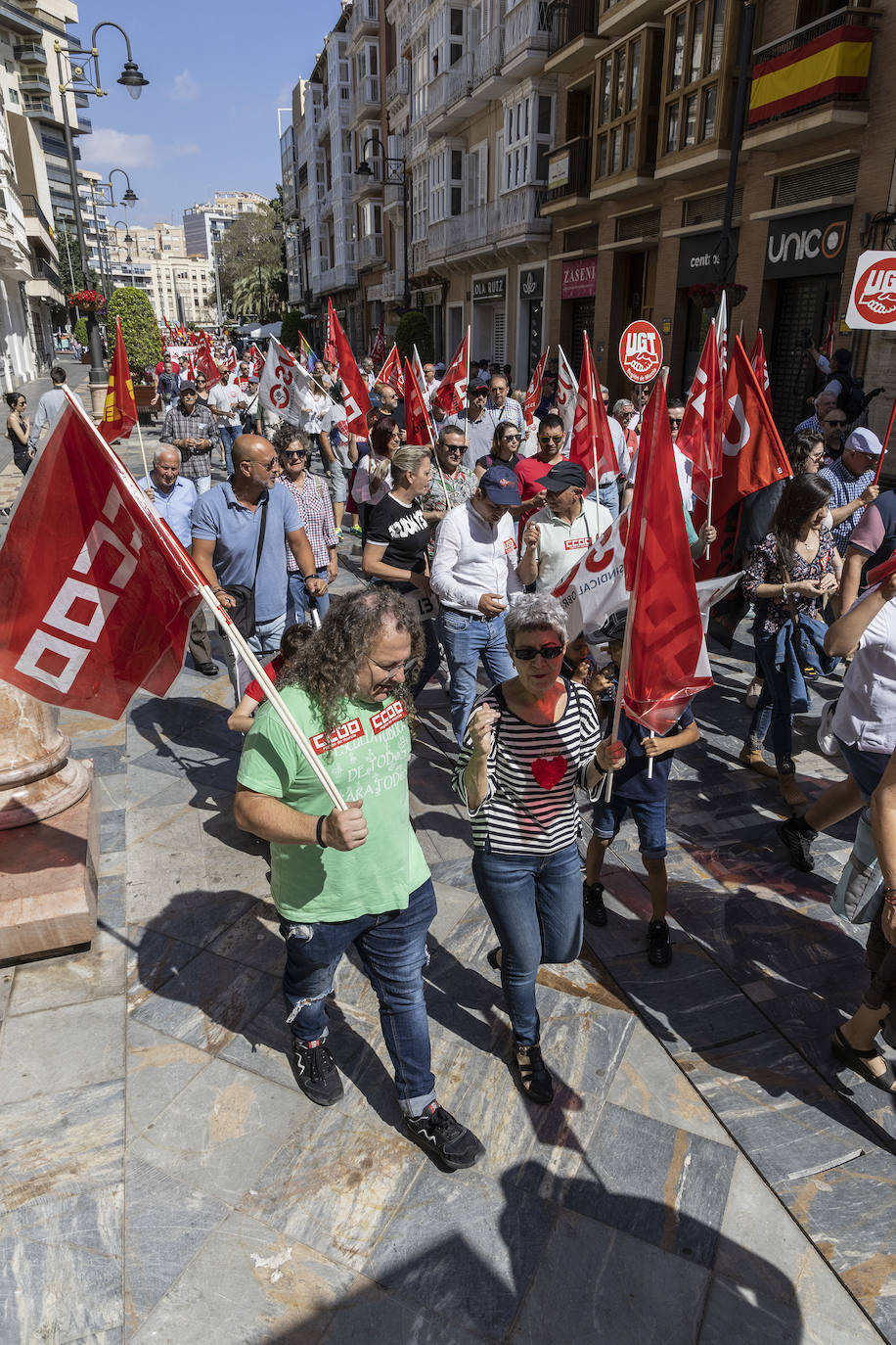 La manifestación del Primero de Mayo en Cartagena, en imágenes