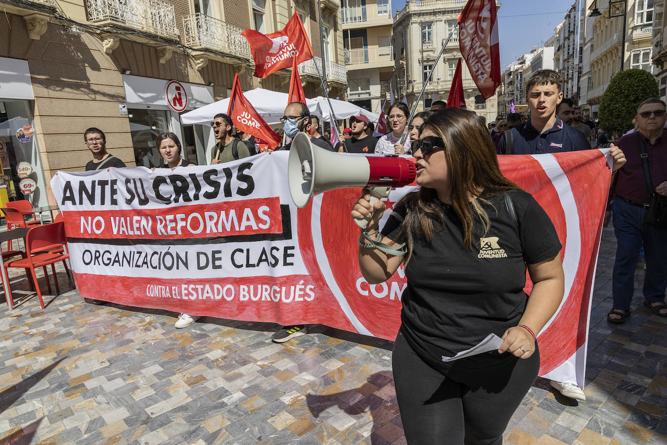 La manifestación del Primero de Mayo en Cartagena, en imágenes