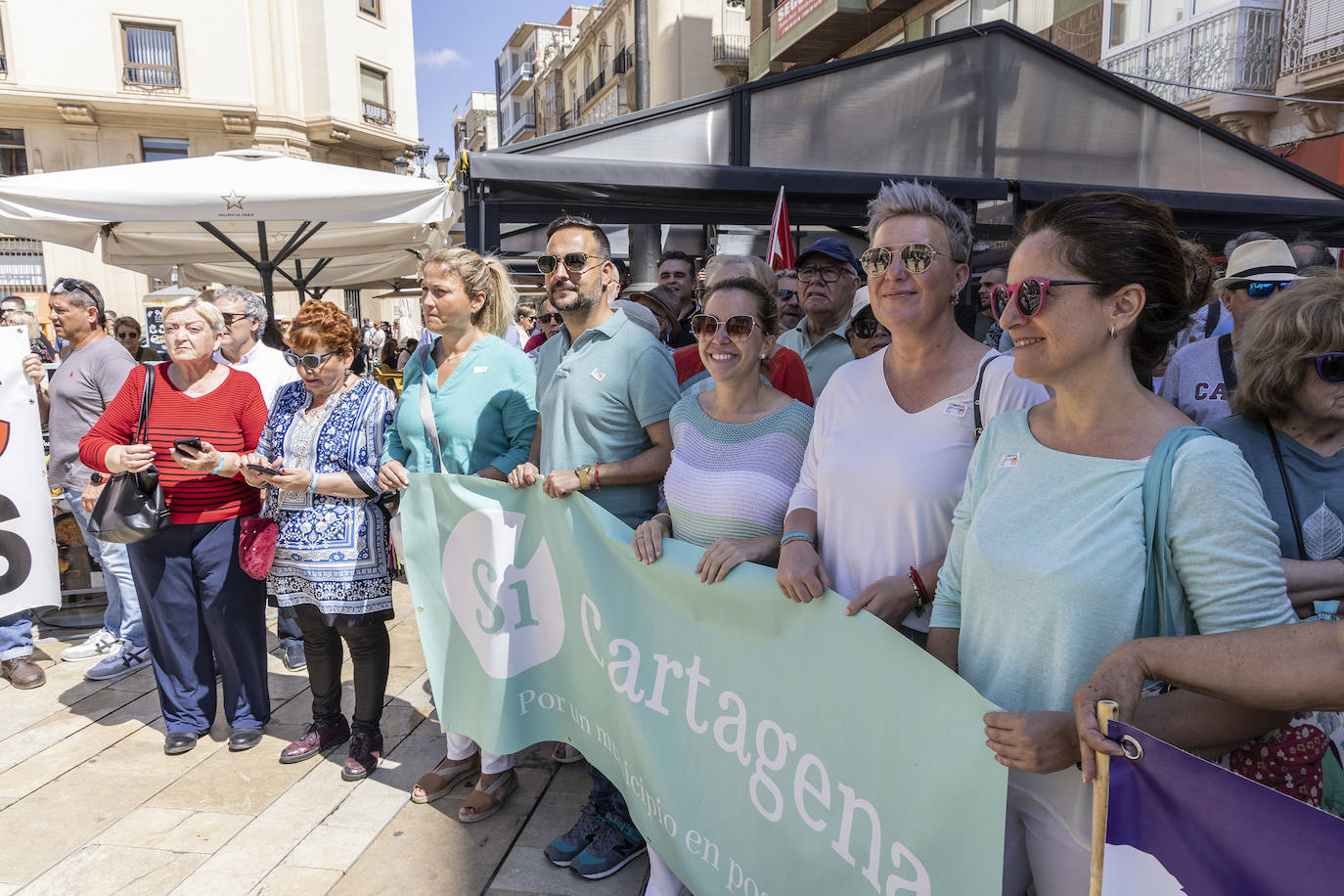 La manifestación del Primero de Mayo en Cartagena, en imágenes
