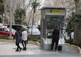 Una caseta de venta de la ONCE, en una imagen de archivo.