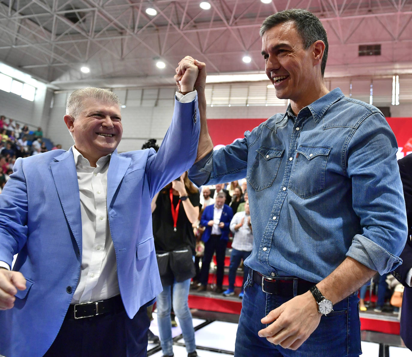 El acto de Pedro Sánchez en Murcia, en imágenes