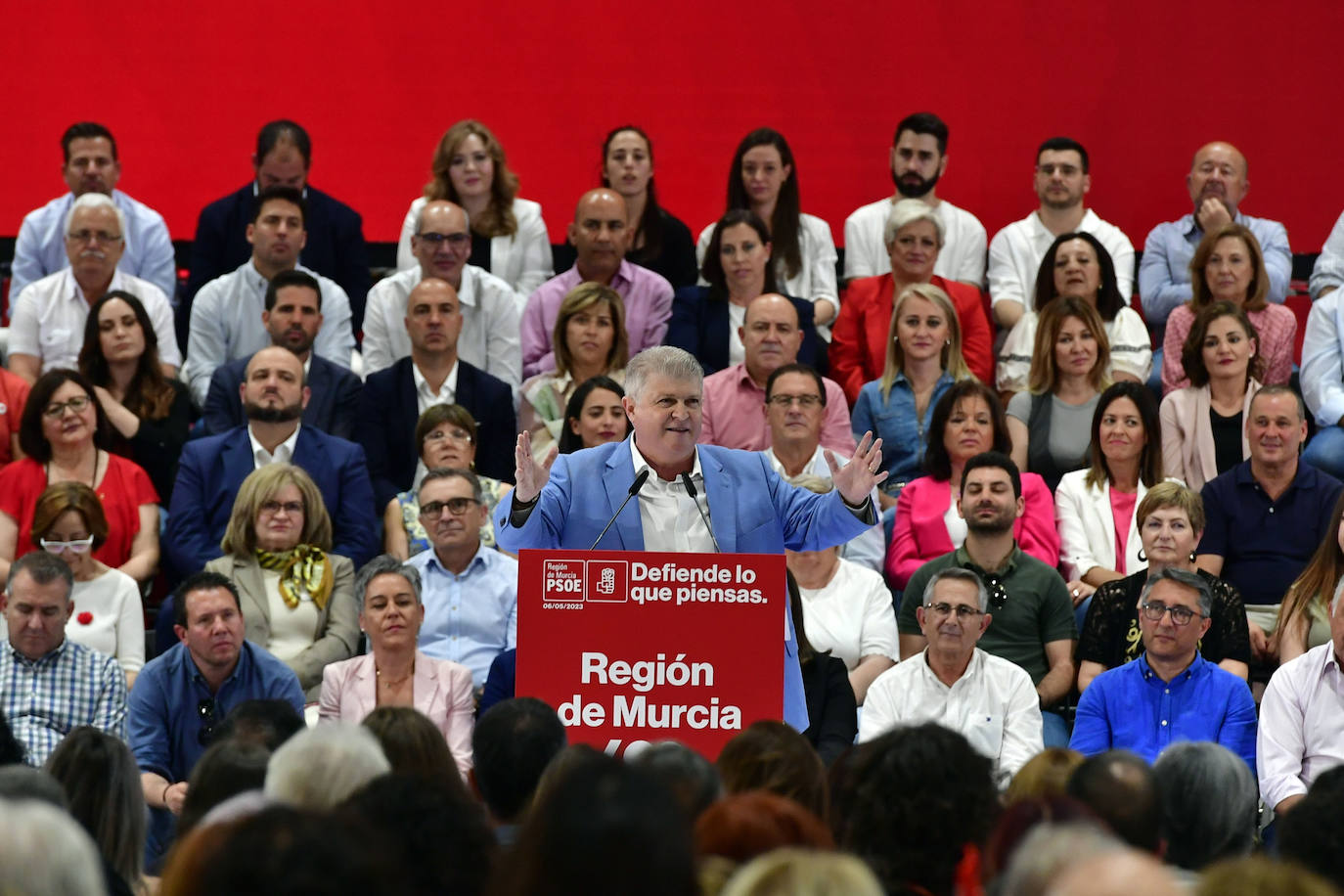 El acto de Pedro Sánchez en Murcia, en imágenes