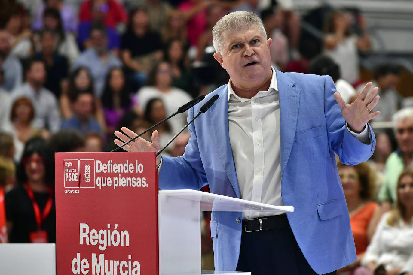 El acto de Pedro Sánchez en Murcia, en imágenes