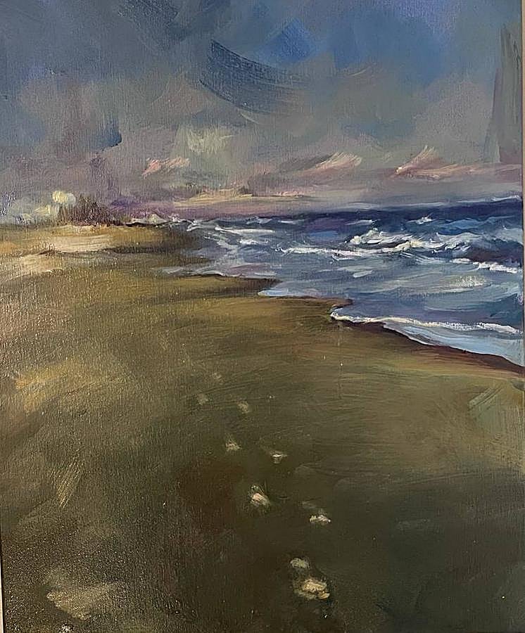 Huellas en la arena (2023).Una evocación del misterio de la vida y sus pasos. Como el barco que parte, ¿a dónde dirigimos nuestro camino?