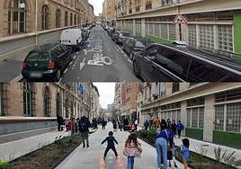 Transformación de una calle escolar en el centro de París.