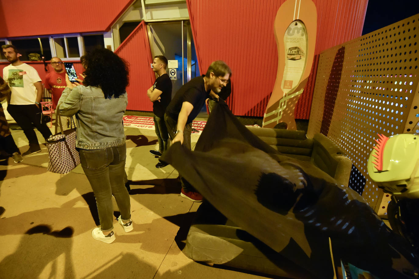 Las imágenes de la acampada de la plantilla de los &#039;coloraos&#039; en Murcia