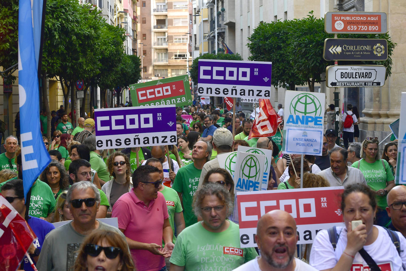 La manifestación por la escuela pública de Murcia, en imágenes