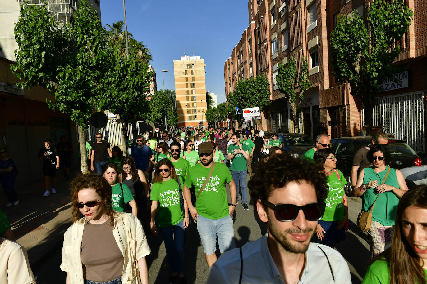 La manifestación por la escuela pública de Murcia, en imágenes