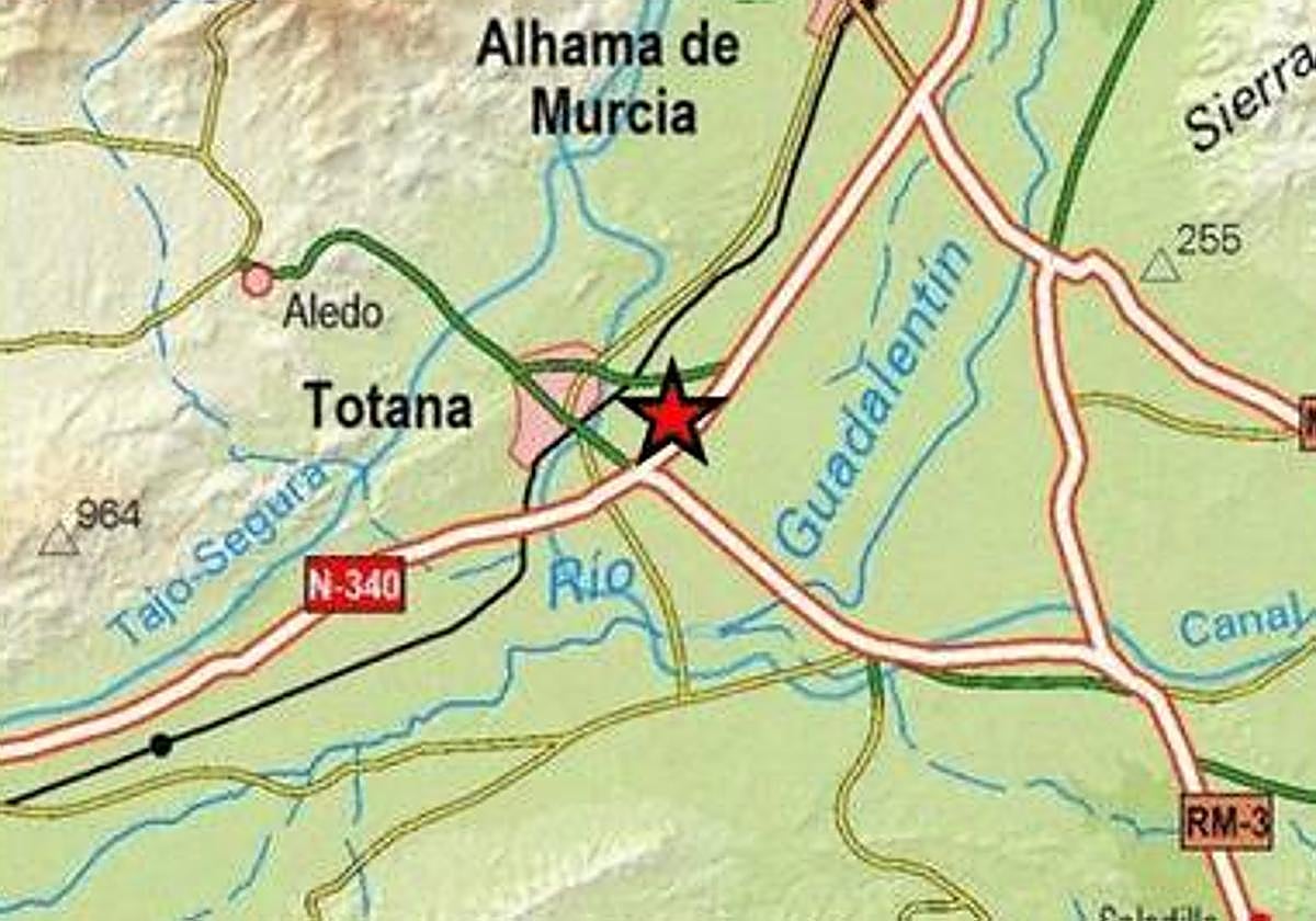 Epicentro del terremoto.