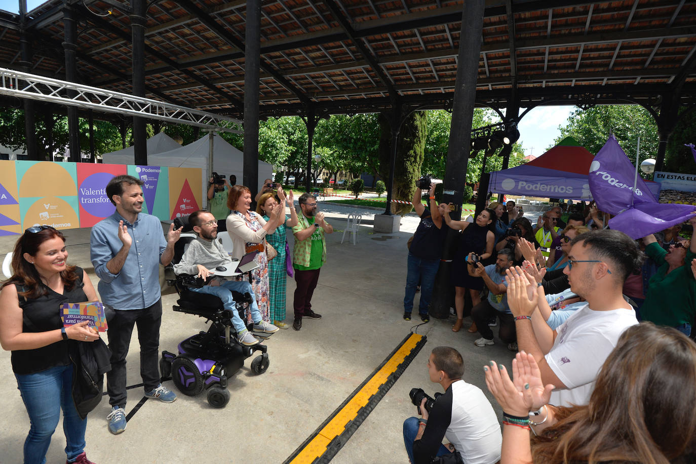 El mitin de Podemos en Murcia encabezado por Echenique, en imágenes