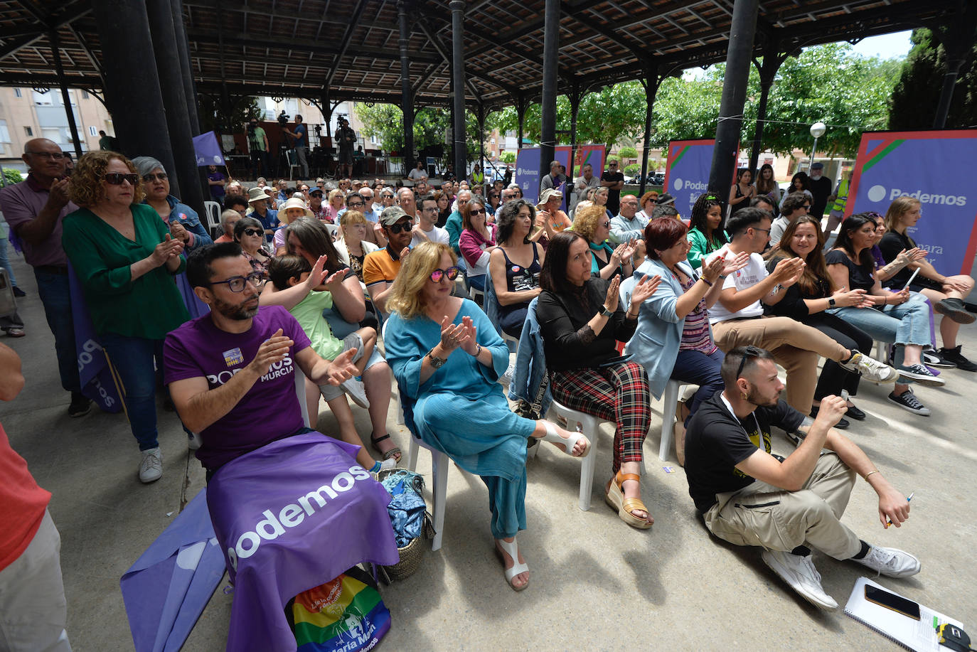 El mitin de Podemos en Murcia encabezado por Echenique, en imágenes