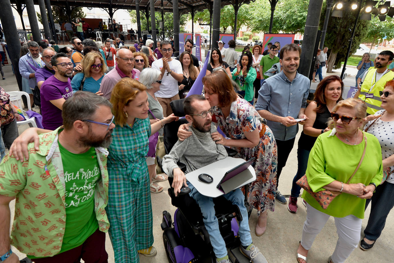 El mitin de Podemos en Murcia encabezado por Echenique, en imágenes