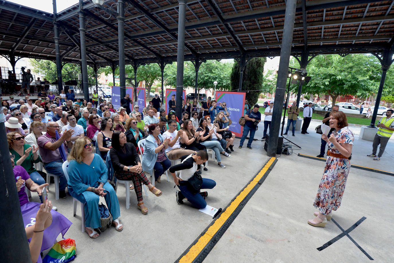 El mitin de Podemos en Murcia encabezado por Echenique, en imágenes