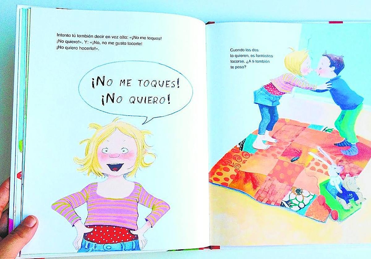 Páginas del cuento 'Mi cuerpo es mío', cuya lectura se incluye en la charla para prevenir abusos a menores.