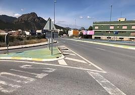 Cruce en el que tuvo lugar el accidente.