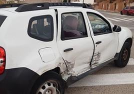 Coche involucrado en el accidente de Ceutí.
