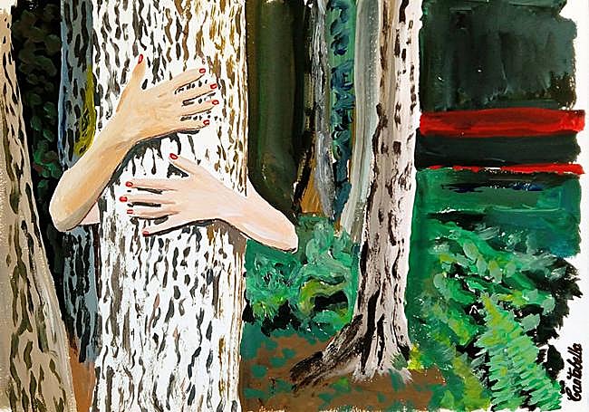 Carmen Cantabella ha realizado para Ababol esta obra inspirada en el poema 'Renuevo' de Raimundo de los Reyes.