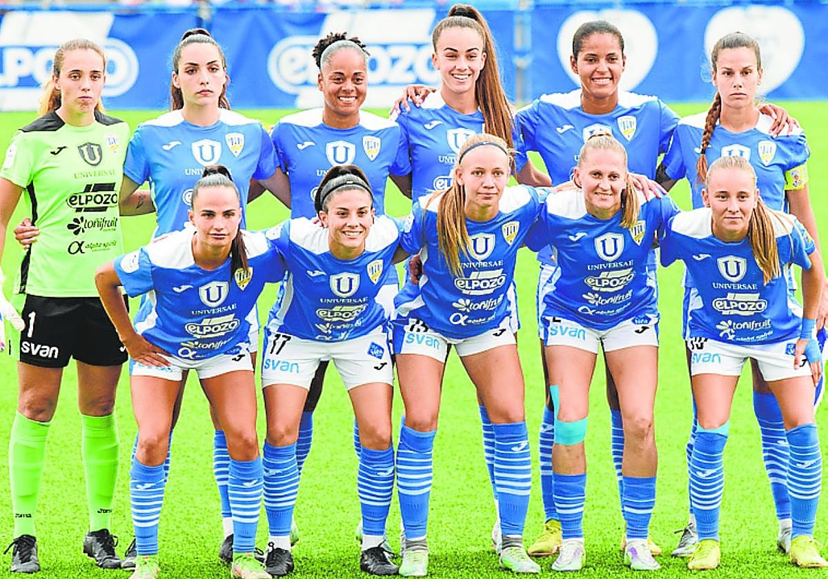 Formación titular del Alhama que se enfrentó al Sevilla el pasado 27 de abril en el complejo Guadalentín.