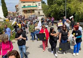 Manifestación en Benizar, este sábado.