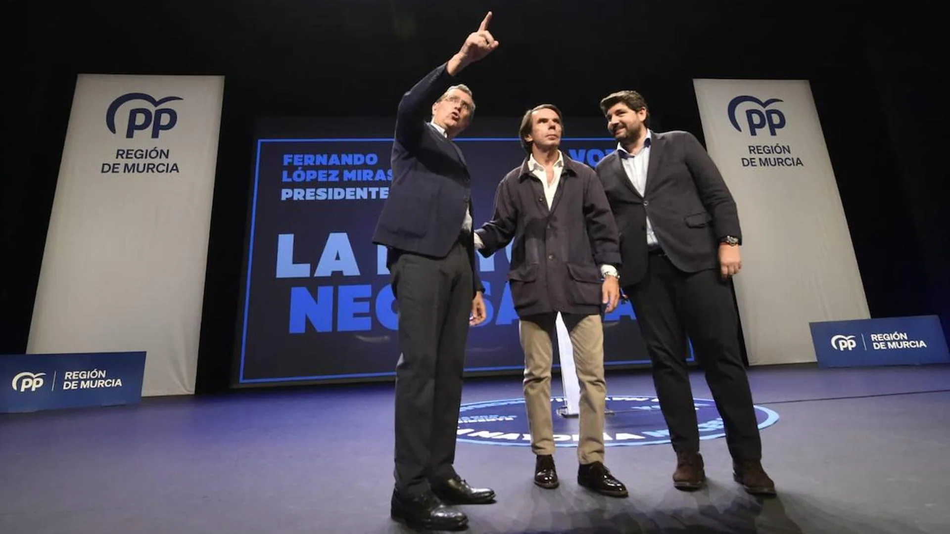 Aznar, Miras and Ballesta demand voting unity in Murcia to achieve governments “with a solid, broad majority and with clear ideas”