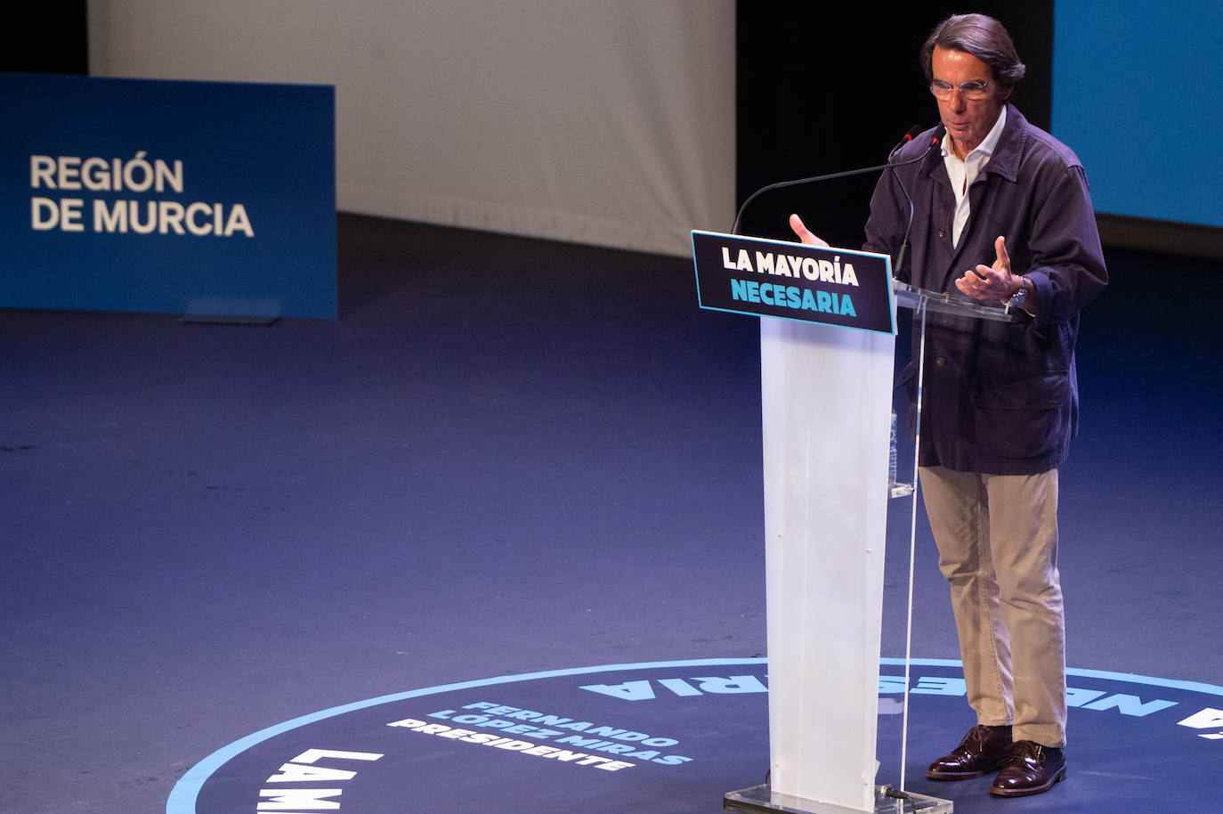 El mitin de Aznar, Miras y Ballesta en Murcia, en imágenes