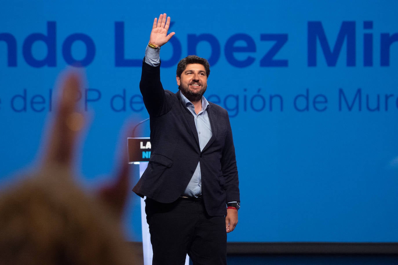 El mitin de Aznar, Miras y Ballesta en Murcia, en imágenes