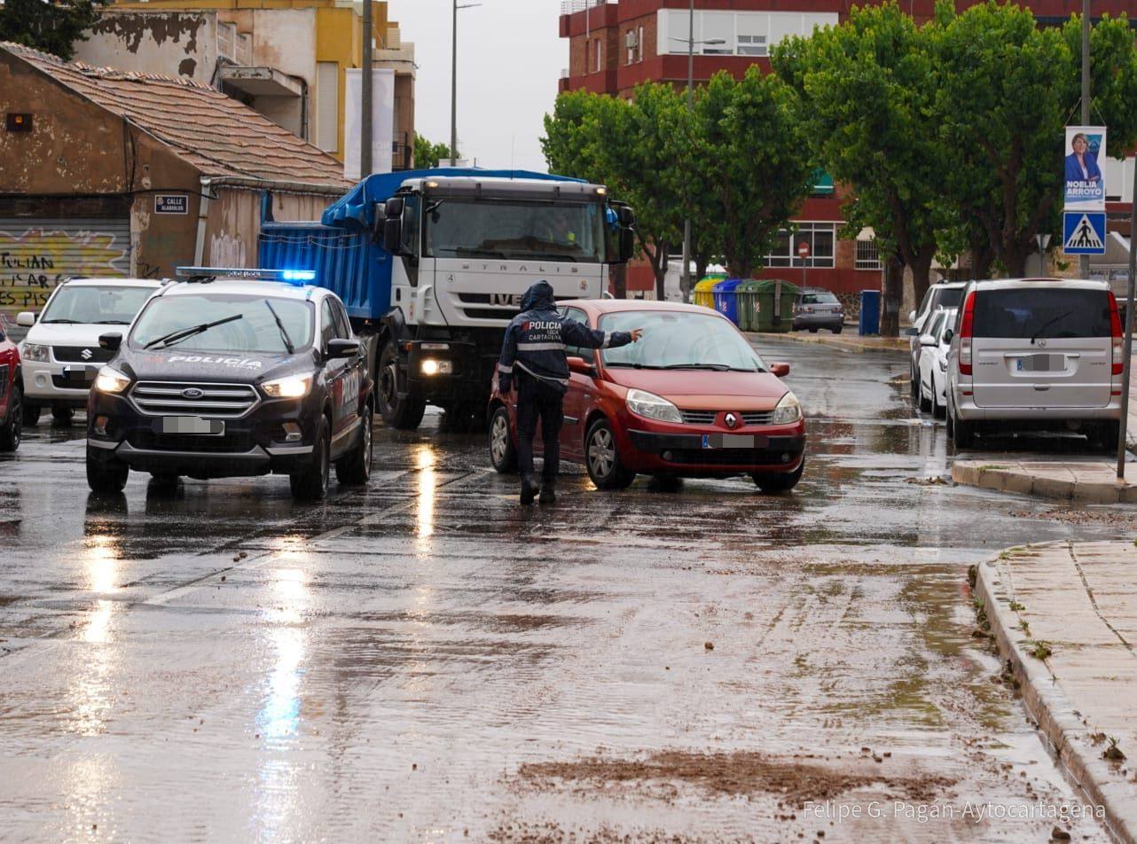 Los efectos de la DANA en Cartagena, en imágenes