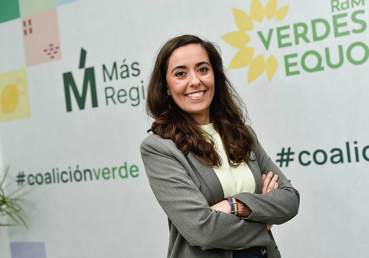 Helena Vidal, en la sede de Mas Región-Verdes-Equo.