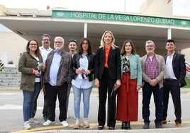 María José Ros (c), este miércoles en el Hospital de la Vega Lorenzo Guirao de Cieza