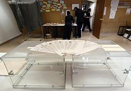 Urnas preparadas para el arranque de esta jornada electoral.